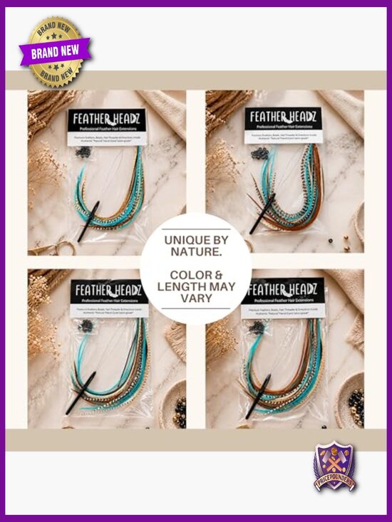 Salon-Quality Feather Hair Extensions with Micro Beads for Boho Style main image 5